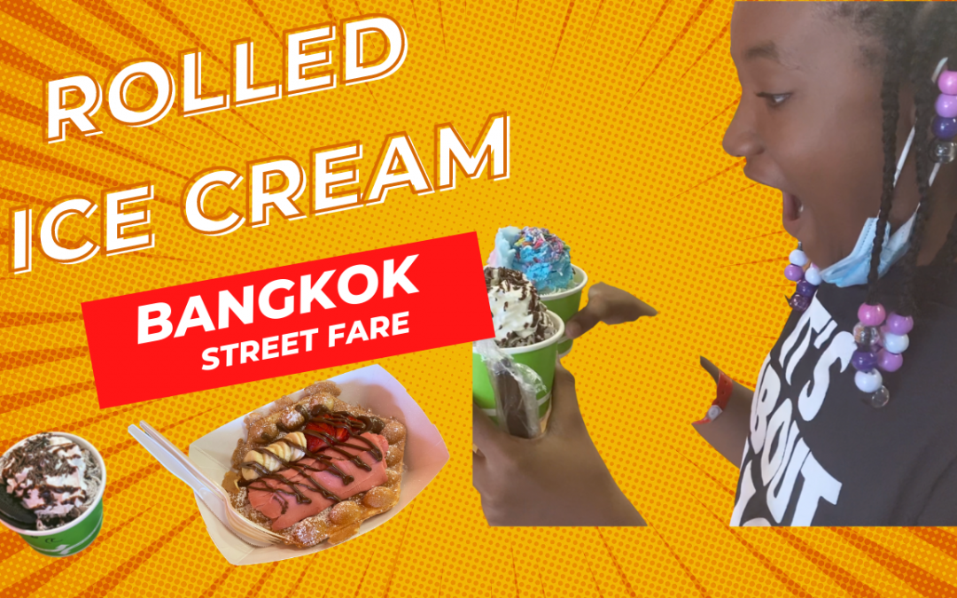 Rolled Ice Cream at Bangkok Street Fare Asheville, NC